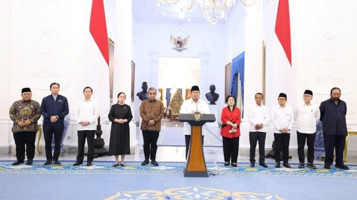 Presiden Prabowo dan Para Ketum Partai. Dok/KSP